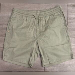 Mugsy Jeans AGAVES Agave Green Lightweight Easy Shorts 8" Inseam Sz L Large